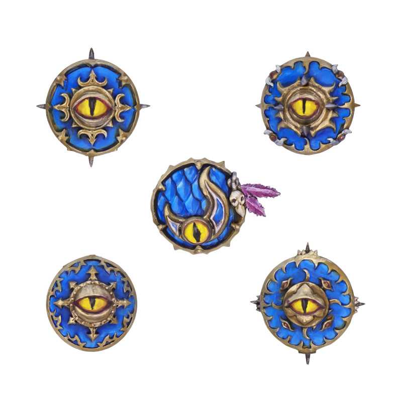 God of change Bucklers Shields compatible with Warhammer the Old World and Tzeentch God of change Bucklers Shields compatible with Warhammer the Old World and Tzeentch