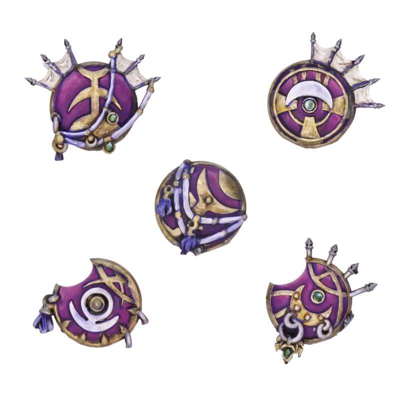 Scudi Brocchiero del Dio del Piacere per Warhammer Old World e Slaanesh Scudi Brocchiero del Dio del Piacere per Warhammer Old World e Slaanesh