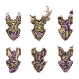 Scudi a Torre del Dio della Peste compatibile con Warhammer Old World e Nurgle