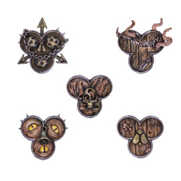 Boucliers Targe à parer du Dieu de la Peste compatible avec Warhammer Old World et Nurgle