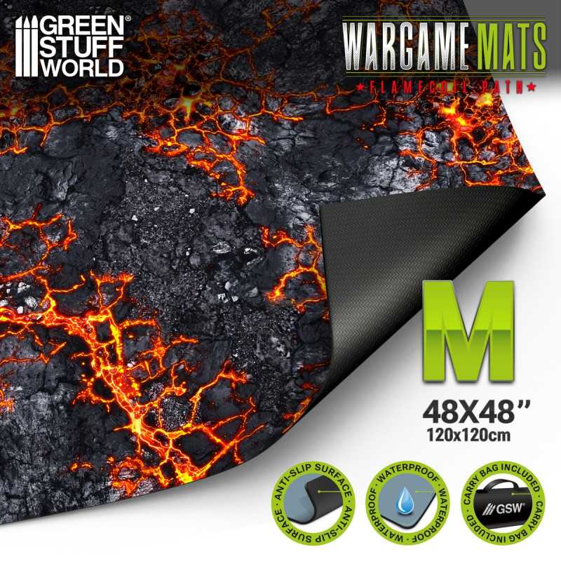 Neoprene Mat 4x4' Flamecoil Path (120x120cm) Neoprene Mat 4x4' Flamecoil Path (120x120cm)