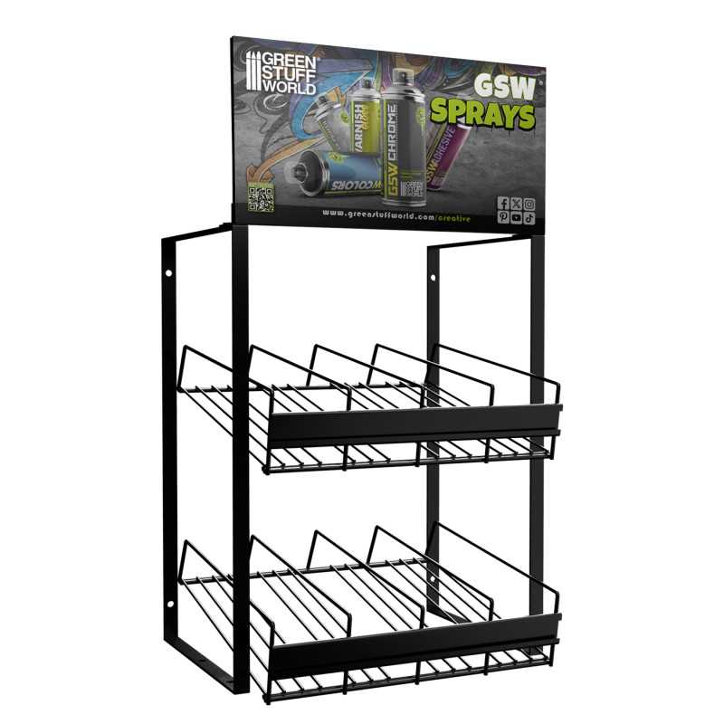 GSW Display Vuoto per Bombolette Spray | Metallo GSW Display Vuoto per Bombolette Spray | Metallo