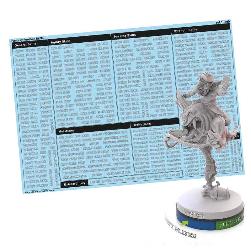 Fantasy Football Skills Decal | Blood Bowl Skills Decal Paper Fantasy Football Skills Decal | Blood Bowl Skills Decal Paper