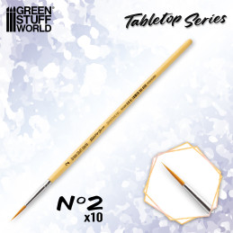 TABLETOP SERIES Synthetic Brush Set 2 (Pack of 10)