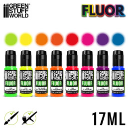 Set 8x Fluoreszierende farbe | Fluoreszierende Farben