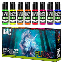 Set x8 Fluor Paints | Fluorescent Paints