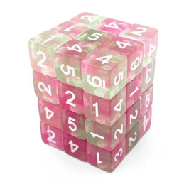 36x D6 12mm Dice - Clear Pink | D6 Dices
