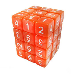 36x D6 12mm Dice - Orange | D6 Dices