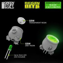 Magic Cauldrons for 3mm LEDs 1:48