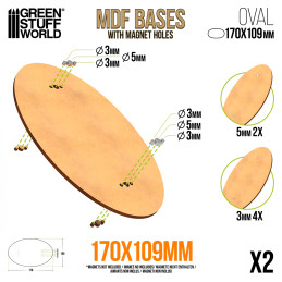 Basi MDF - Ovali 170x109mm