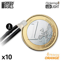 Lumières LED clignotantes orange 3 mm