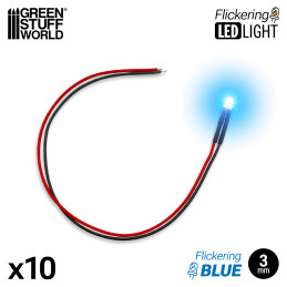 Lumières LED clignotantes bleues 3 mm