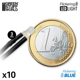 Lumières LED clignotantes bleues 3 mm