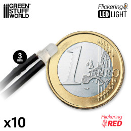 Lumières LED clignotantes rouges 3 mm