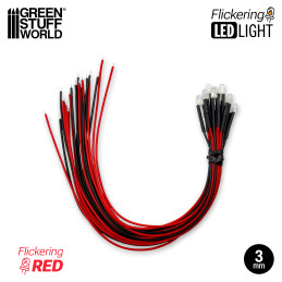 Lumières LED clignotantes rouges 3 mm