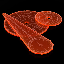 Plantillas de explosión wargames - Naranja Fluor