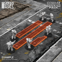 Pack Reglas Wargames 3-6-9 Naranja Fluor