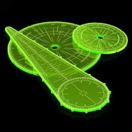 Plantillas de explosión y area wargames - Verde Fluor
