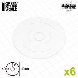 Transparente Zielmarkierungen kompatibel mit 40k Objective Marker