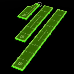 Righelli 3-6-9 verde fluo compatibili con Warhammer 40k