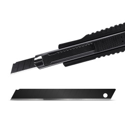 Schwarzes Hobby-Messer + 10x schwarze Ersatzklingen | Schneidwerkzeuge für den Modellbau