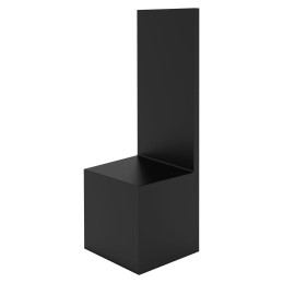 Gerade Backdrop-Sockel 7x7x6cm Schwarz | Gerade Backdrop-Sockel