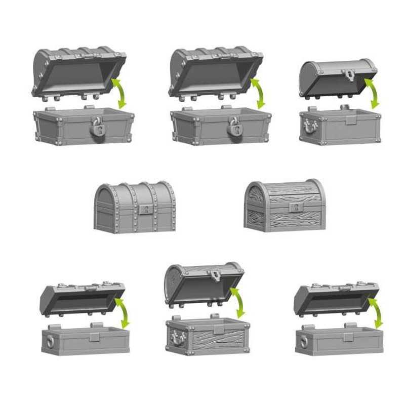Set imprimé en 3D - Coffres de Donjon 1:48-1:35 | DnD bits Set imprimé en 3D - Coffres de Donjon 1:48-1:35 | DnD bits