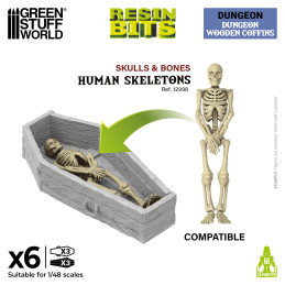 Dungeon Wooden Coffins 1:48 for miniatures and dioramas