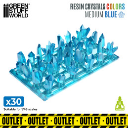 Cristaux de Résine BLEUS - Moyen | Bits en résine Transparente