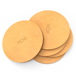 90 mm runde MDF Basen