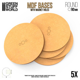 90 mm runde MDF Basen
