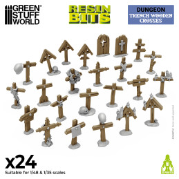 Cruces de madera para trincheras 1:48-1:35 | Trench Crusade compatibles