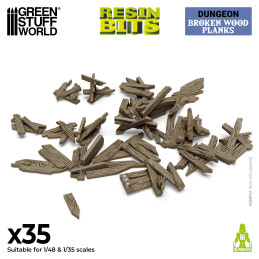 Broken Wood Planks printed in high-quality resin | Trench Crusade compatible