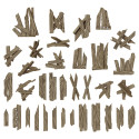 Planches de bois brisées 1:48–1:35