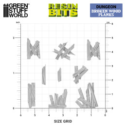 Broken Wood Planks printed in high-quality resin | Trench Crusade compatible