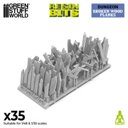 Broken Wood Planks printed in high-quality resin | Trench Crusade compatible