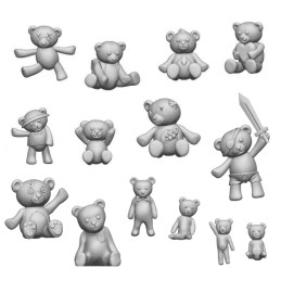 Set Resina Ositos de peluche 1:48-1:35
