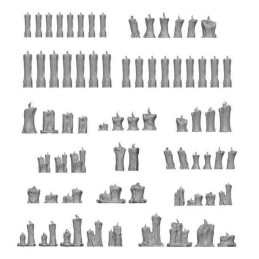 Set stampato in 3D - Candele | Candele Warhammer compatibili