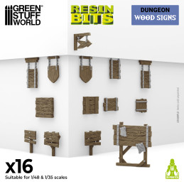 Cartelli in Legno 1:48-1:35 per modellismo
