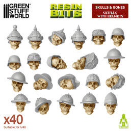 Skulls with Helmets 1:48 | Trench Crusade and Warhammer compatible
