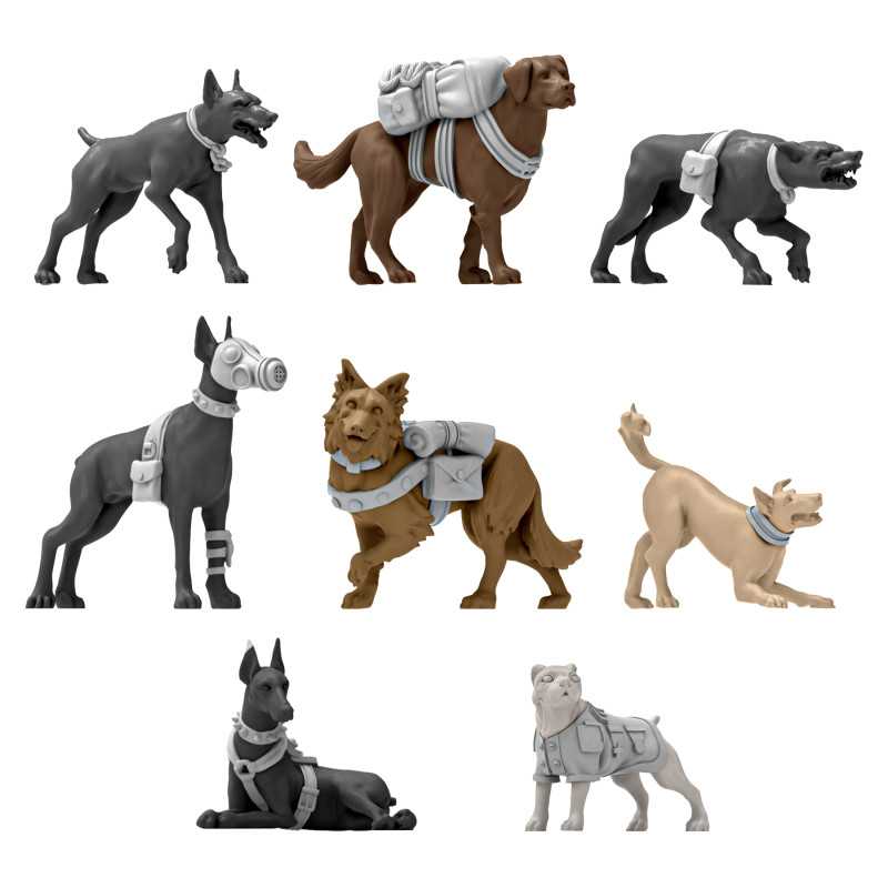 Chiens de guerre en résine 1:48 | Bits Animaux
