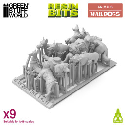 Kriegshunde Harz Set 1:48 | Tierische Bits