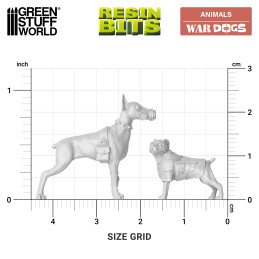 Chiens de guerre en résine 1:48 | Bits Animaux