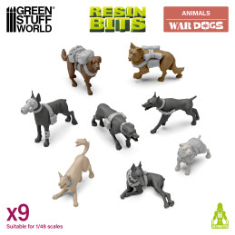 Kriegshunde Harz Set 1:48 | Tierische Bits