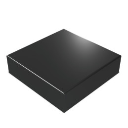Schwarzes MDF Holz Display Block 16x16 cm