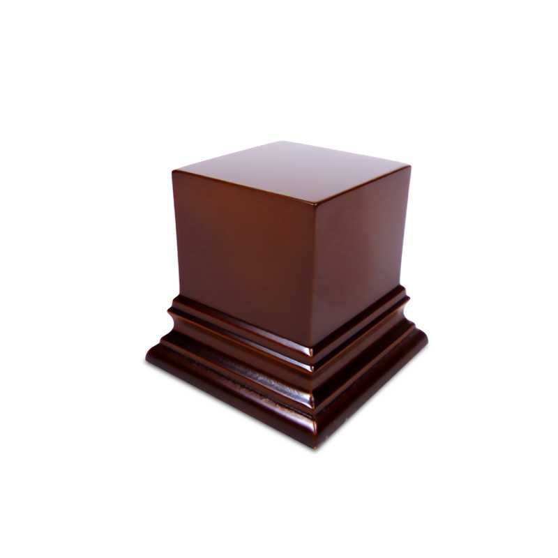 Socle Carré Ouvragé 6x6 cm - Brun Noisette | Socles Carrés Socle Carré Ouvragé 6x6 cm - Brun Noisette | Socles Carrés