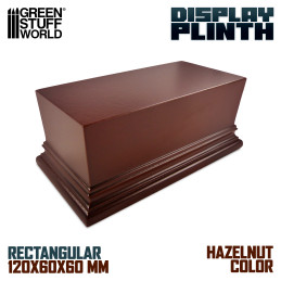 Rectangular Top Display Plinth 12x6cm - Hazelnut Brown | Squared Plinths