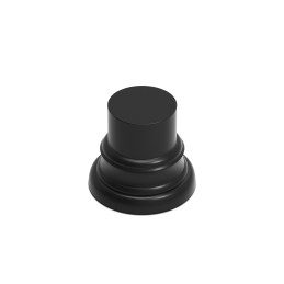 Socle en Bois Cylindre Ouvragé 3,5 cm - Noir