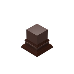 Hazelnut Brown Lacquered MDF Display Plinth | Square Top Display Plinth 3x3 cm