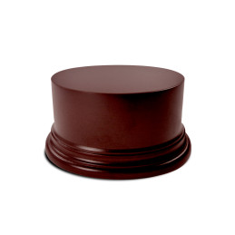 Peana de madera redonda 10cm - Avellana | Pedestales Redondos